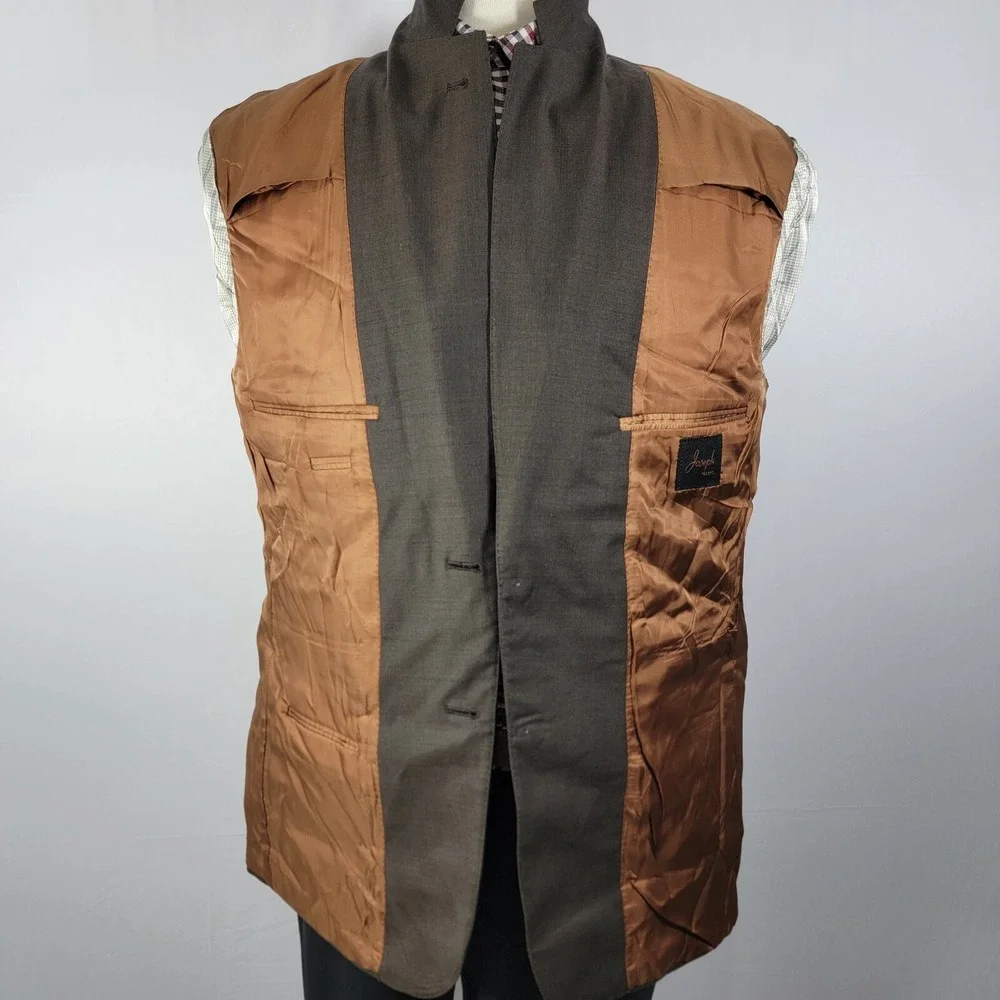 JOS A BANK Chester Men's Sport Coat Blazer Two Button Brown Herringbone Wool 43R